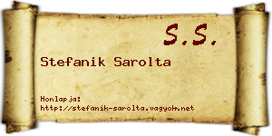 Stefanik Sarolta névjegykártya